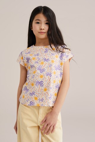 T-Shirt WE Fashion en beige : devant