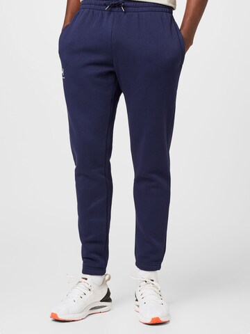 Effilé Pantalon de sport 'Essential' UNDER ARMOUR en bleu : devant