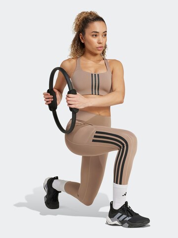 ADIDAS PERFORMANCE Bustier Sports-BH 'Powerimpact' i beige: forside
