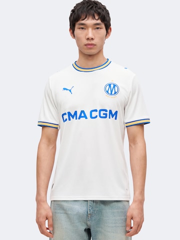 PUMA - Camiseta funcional 'OM Home' en blanco: frente
