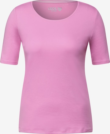 CECIL Kurzarmshirt in Pink: Vorderseite