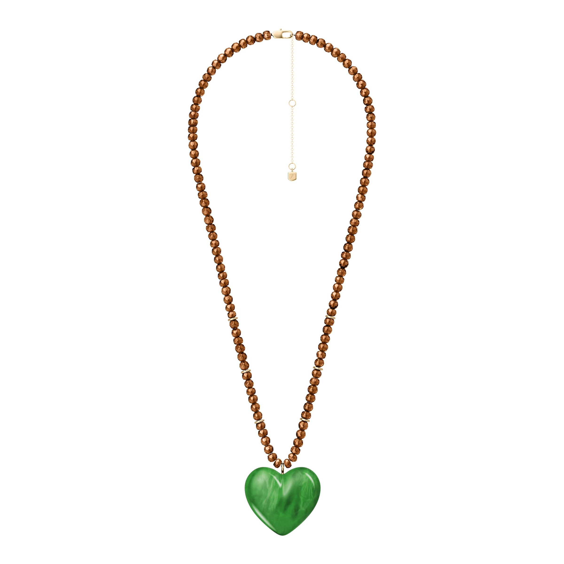 FOSSIL Necklace in Brown: front