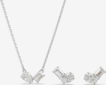 Swarovski Jewelry Set in Silver: front