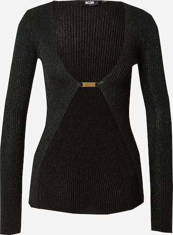 GCDS Sweater 'LUREX' in Black: front