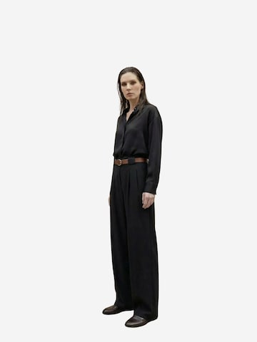 My fashionWide Leg/ Široke nogavice Hlače - crna boja