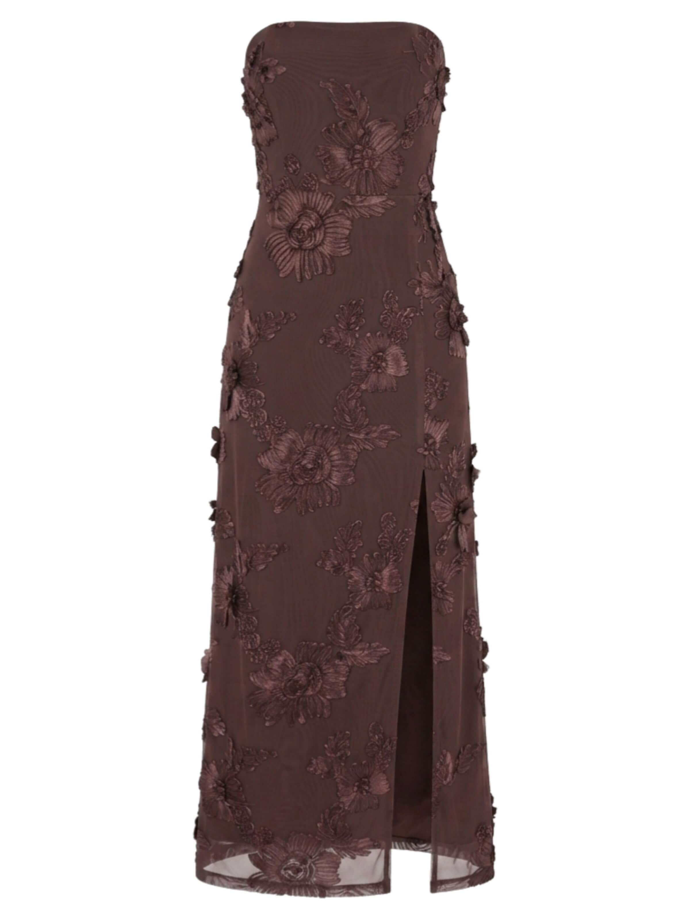 Ombre Abendkleid‌‌‌‌‌‌‌‌‌ in Braun: Vorderseite