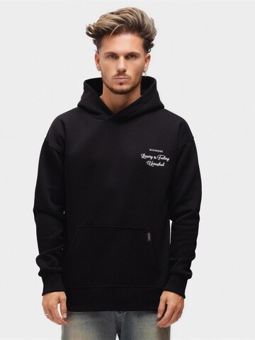 Richesse Sweatshirt 'UNRUSHED HOODIE BLACK' in Black: front