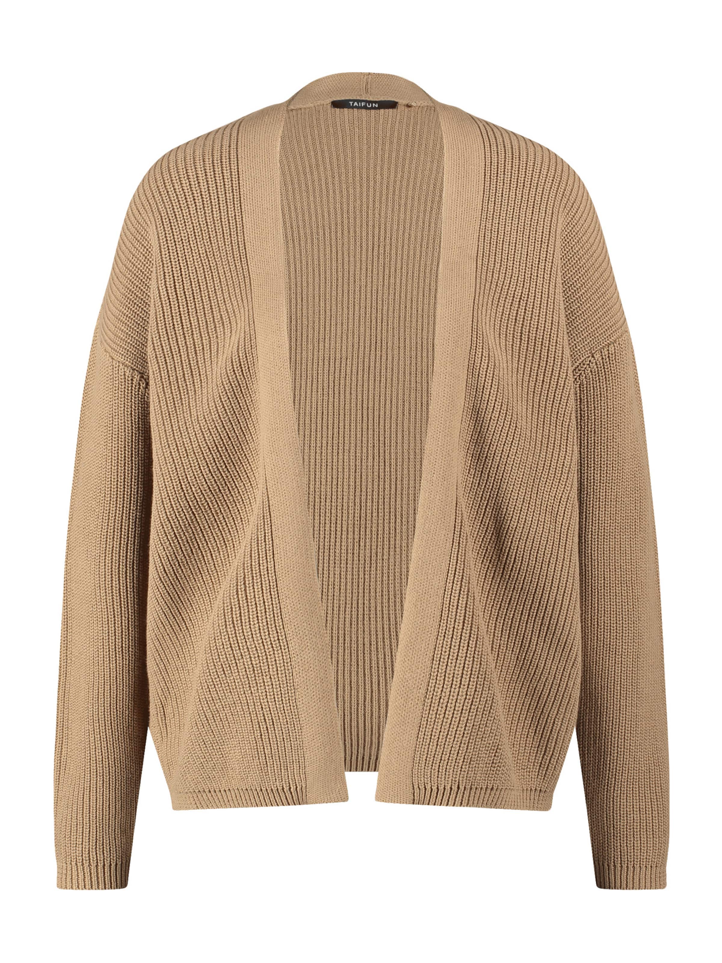 TAIFUN Gebreid vest in Beige: voorkant