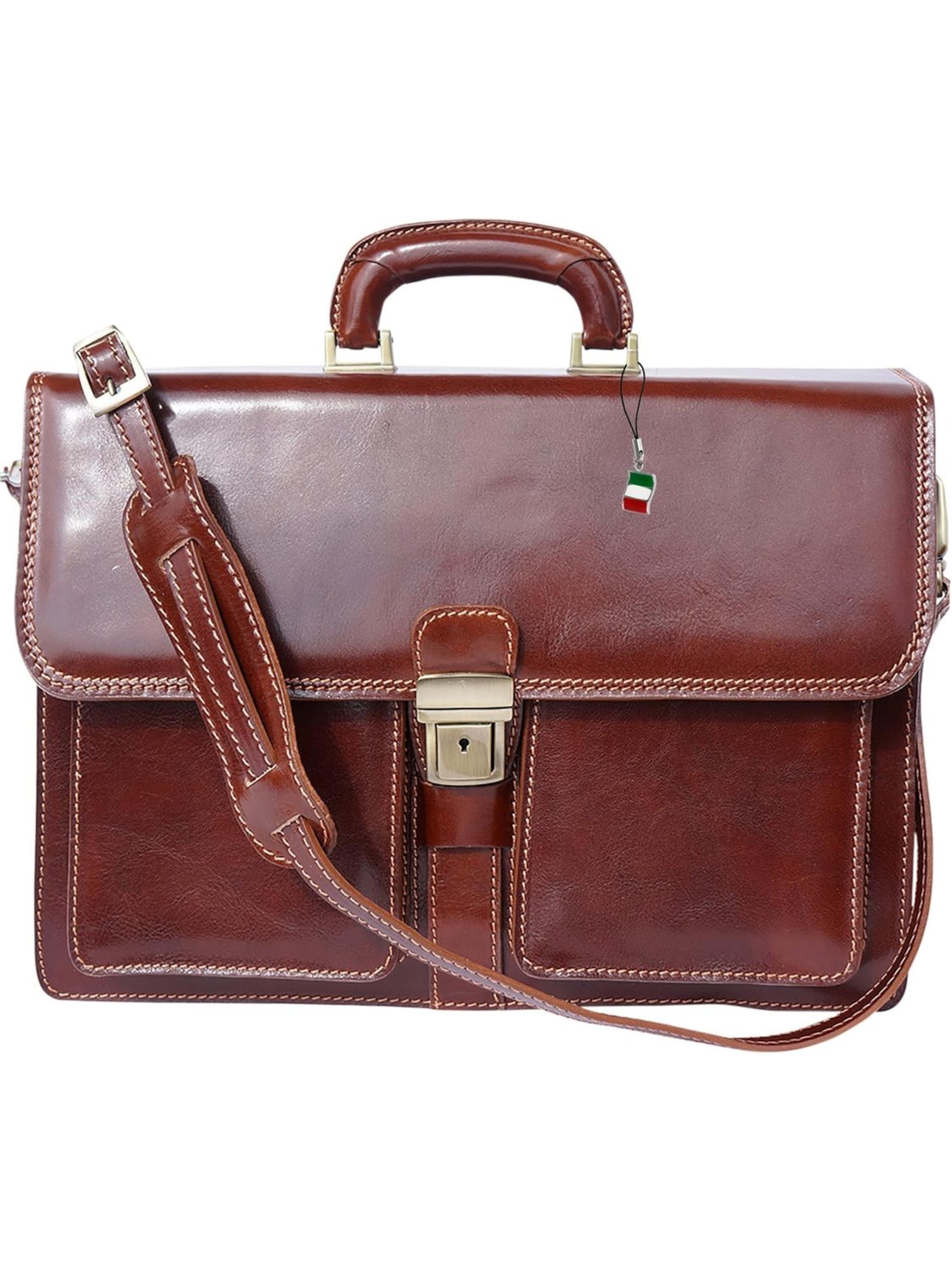Florence Messenger in Brown: front