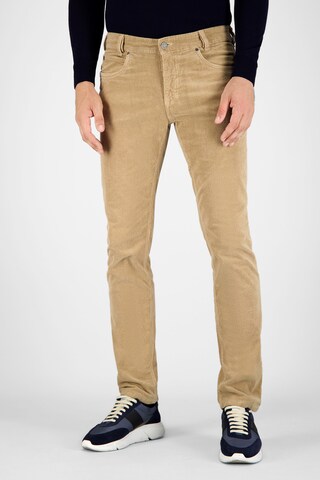 Gardeur Slimfit Broek in Beige: voorkant