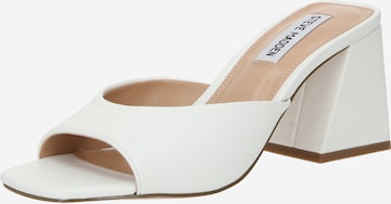 STEVE MADDEN Mules 'GLOWING' in White: front