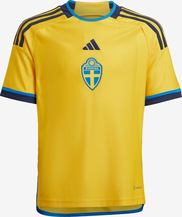 ADIDAS PERFORMANCE Funkční tričko 'Sweden 22 Home' – žlutá: přední strana