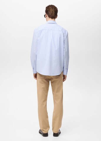 MANGO MAN Regular fit Button Up Shirt 'Banan' in Blue