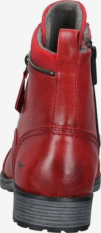 MUSTANG Lace-Up Ankle Boots in Red