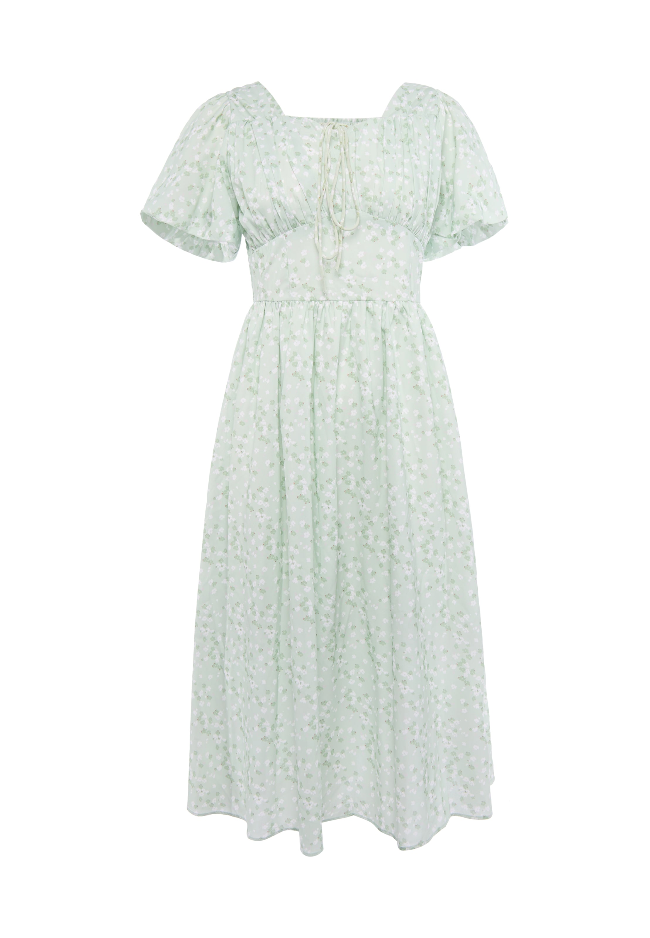 Usha - Vestido en verde: frente