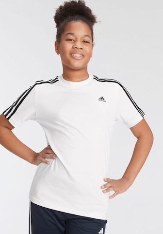 ADIDAS SPORTSWEAR Performance Shirt 'Essentials 3-Stripes ' in White: front