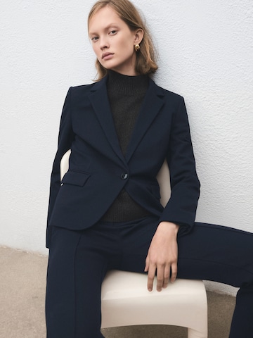 MANGO Slimfit Pressveckad byxa 'PALOMA' i blå