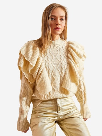 Bianco Lucci - Pullover 'Pullover' em bege