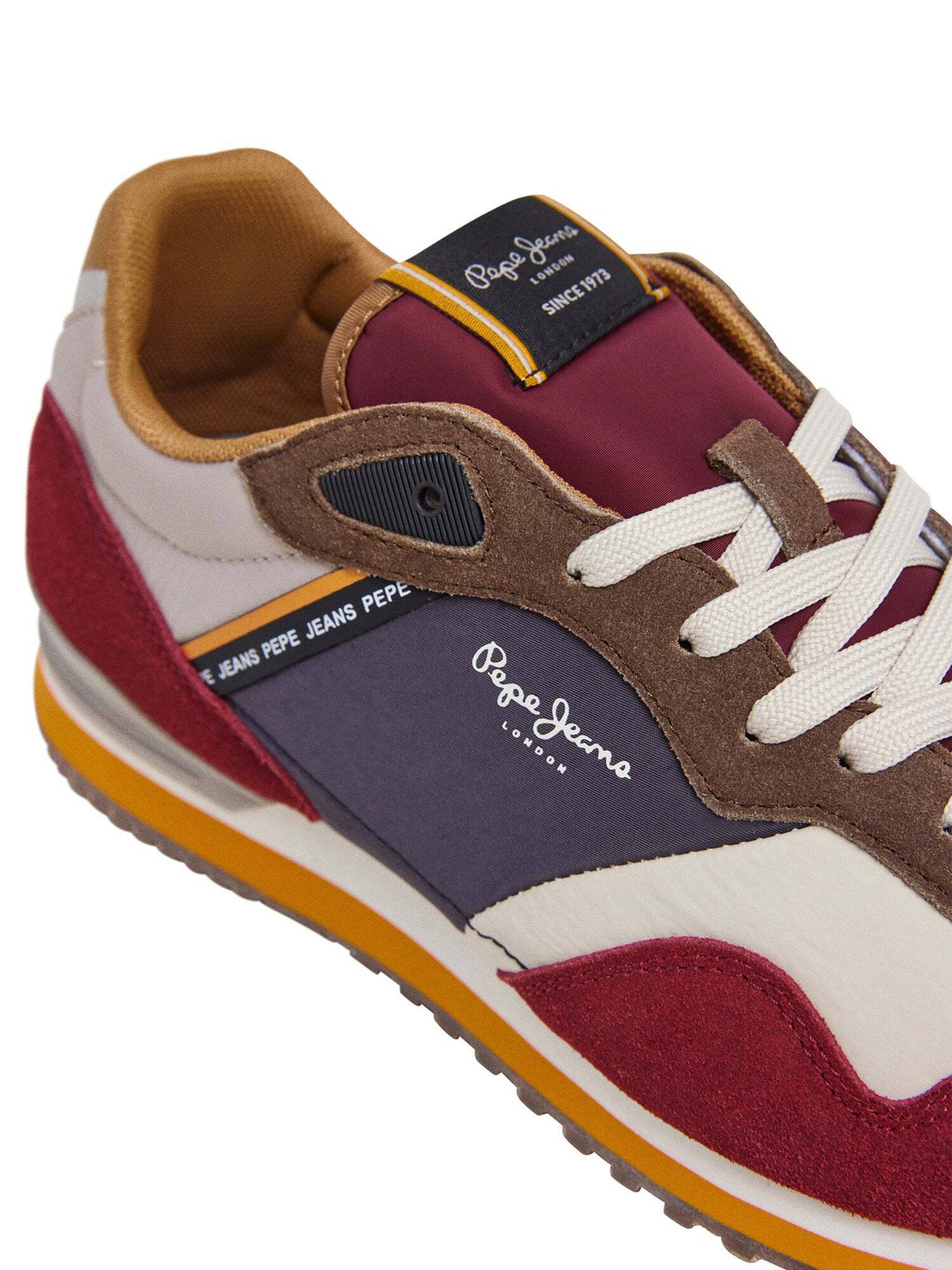 Baskets basses ' London Link' Pepe Jeans en rouge