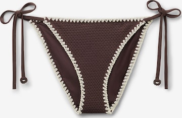 CALZEDONIA Bikini Bottoms 'Bicolor Embroidery' in Brown: front