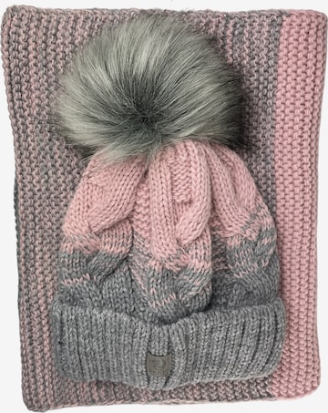 Kumixi Beanie 'Set' in Pink: front