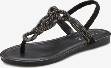 LASCANA Sandal i svart: framsida