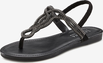 LASCANA Sandal i svart: framsida