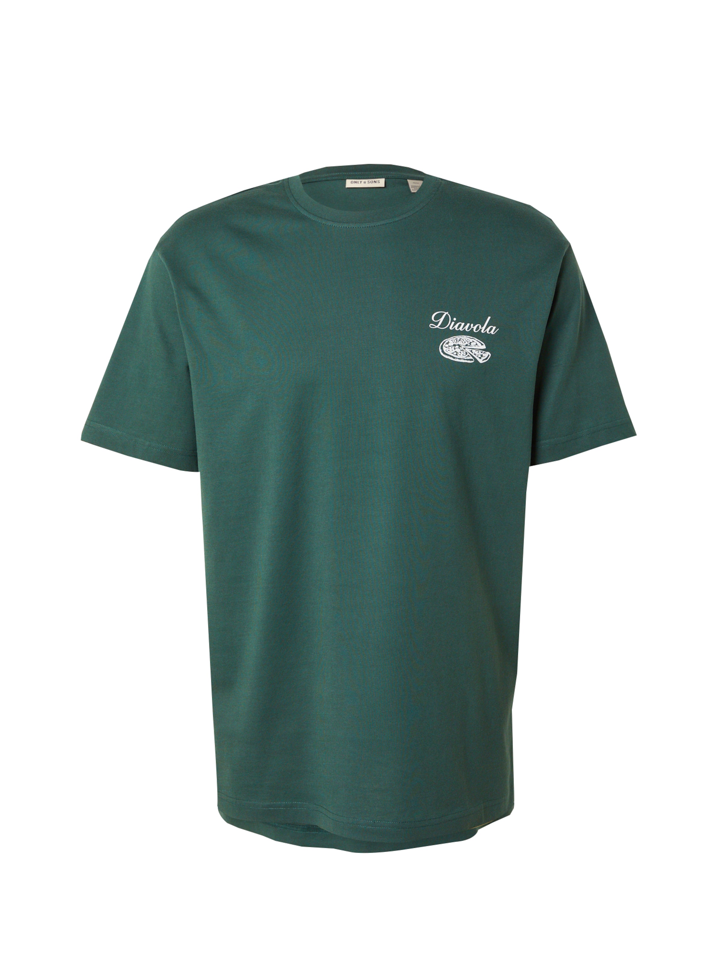 Only & Sons Shirt 'ONSFRED OSTERIA' in Dark green / White, Item view