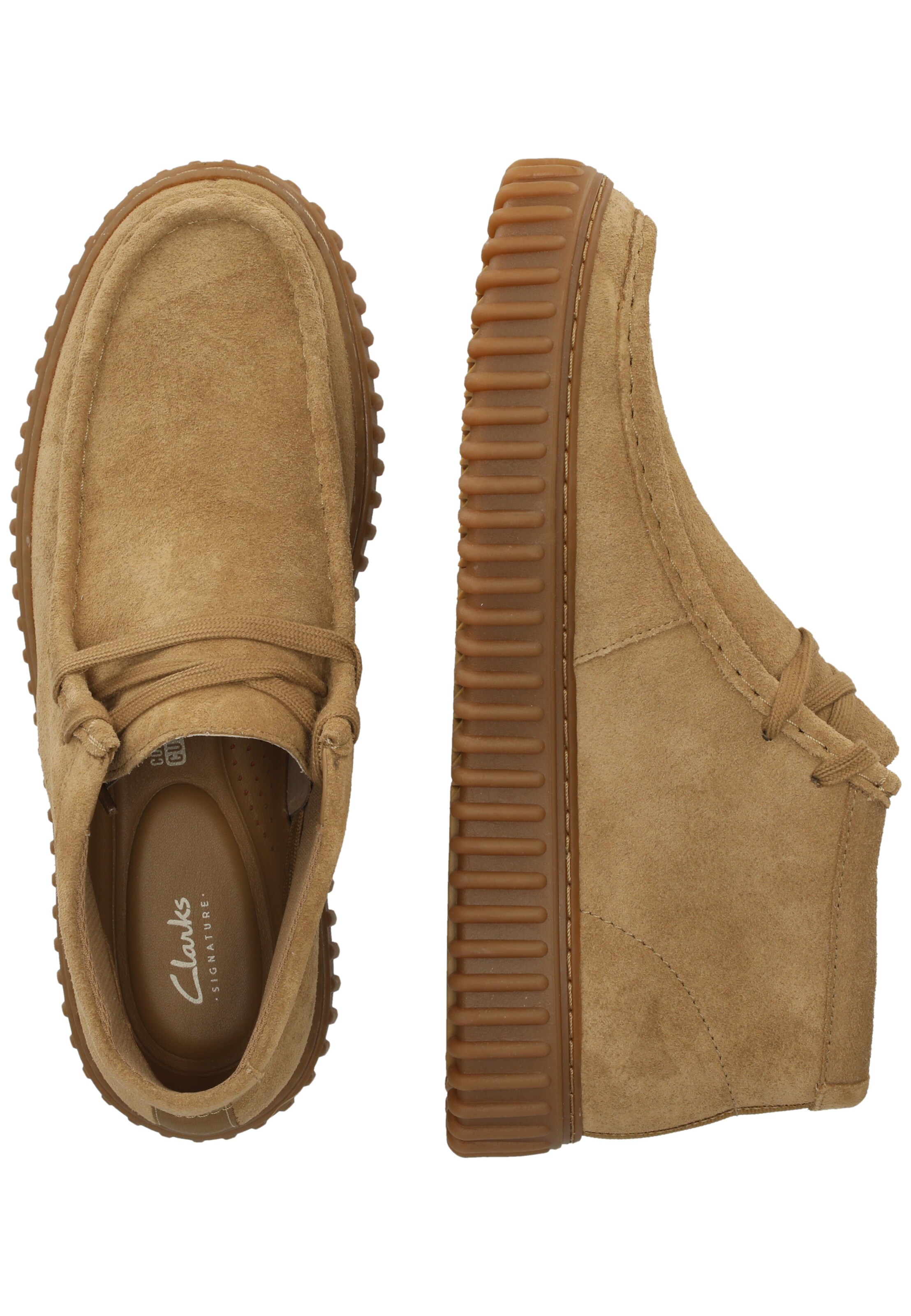 CLARKS Lace-up shoe 'Torhill Hi' in Brown