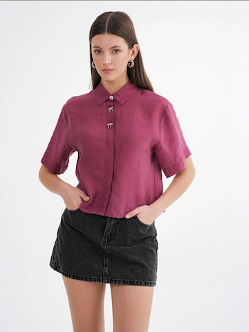 Camicia da donna di MixRay in lilla: frontale
