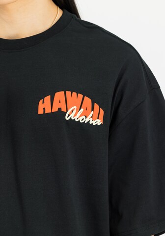 ALPHA INDUSTRIES Футболка 'Hawaii Aloha' в Черный