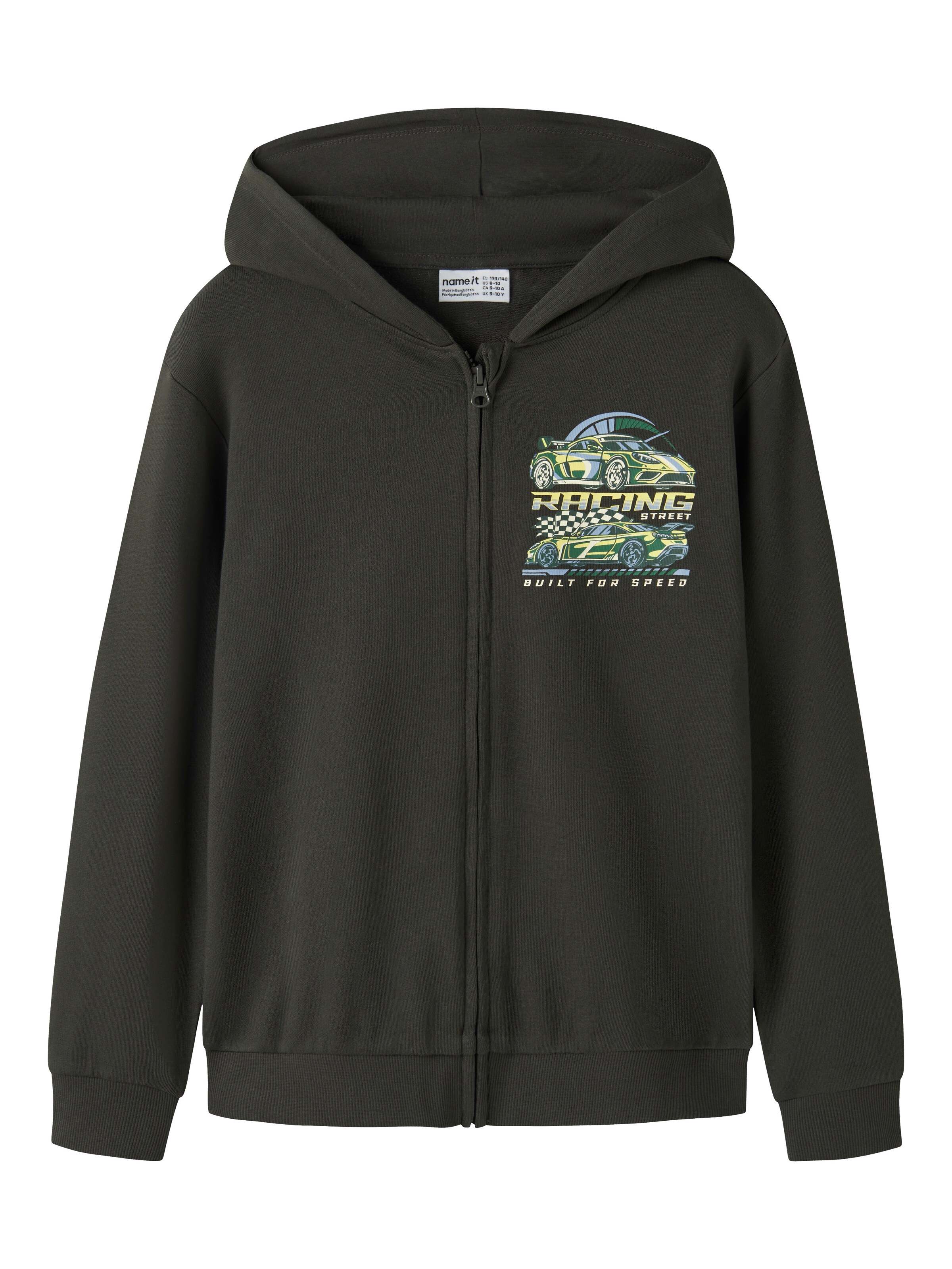 NAME IT - Sudadera con cremallera 'NKMVOLTINUS' en marrón: frente