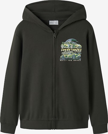 NAME IT - Sudadera con cremallera 'NKMVOLTINUS' en marrón: frente