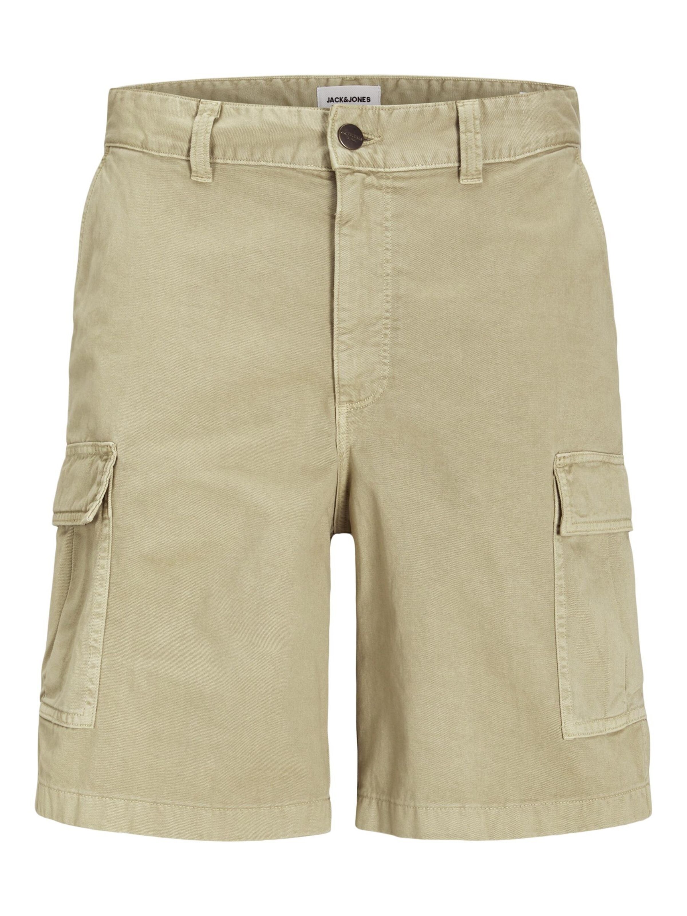 JACK & JONES regular Cargobukser i beige: forside