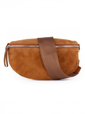 lePelou Fanny Pack 'ARIA' in Brown: front