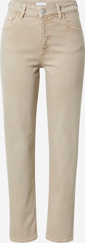 Effilé Pantalon 'STELLA' KnowledgeCotton Apparel en beige : devant