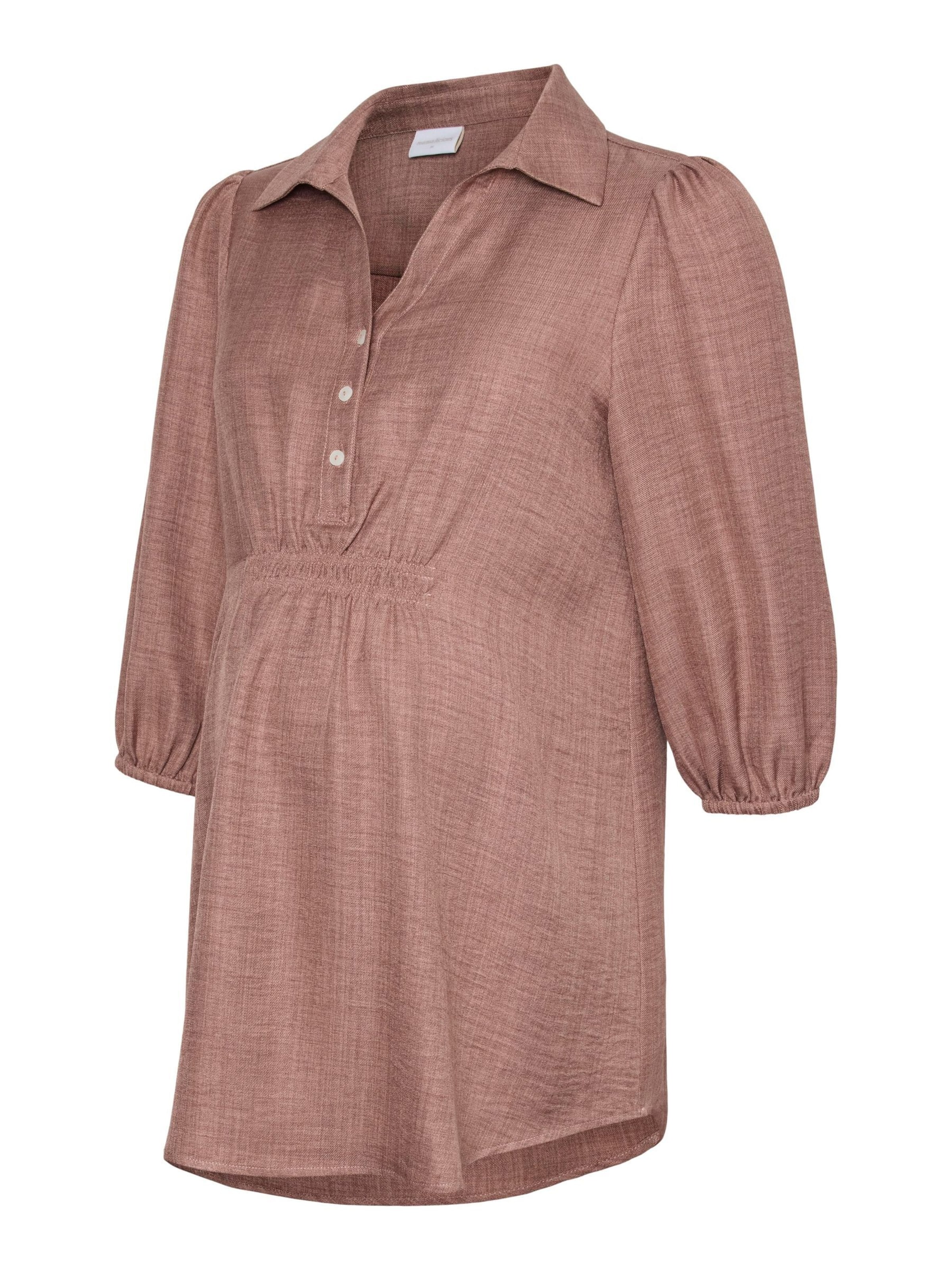 MAMALICIOUS Blouse in Bruin: voorkant