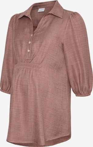 MAMALICIOUS - Blusa en marrón: frente