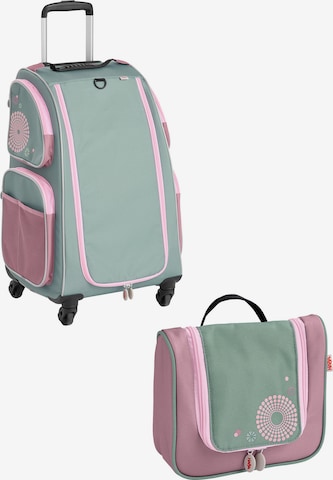 HABA Bag ' Schranktrolley 4 Rollen und Kulturbeutel ' in Green: front