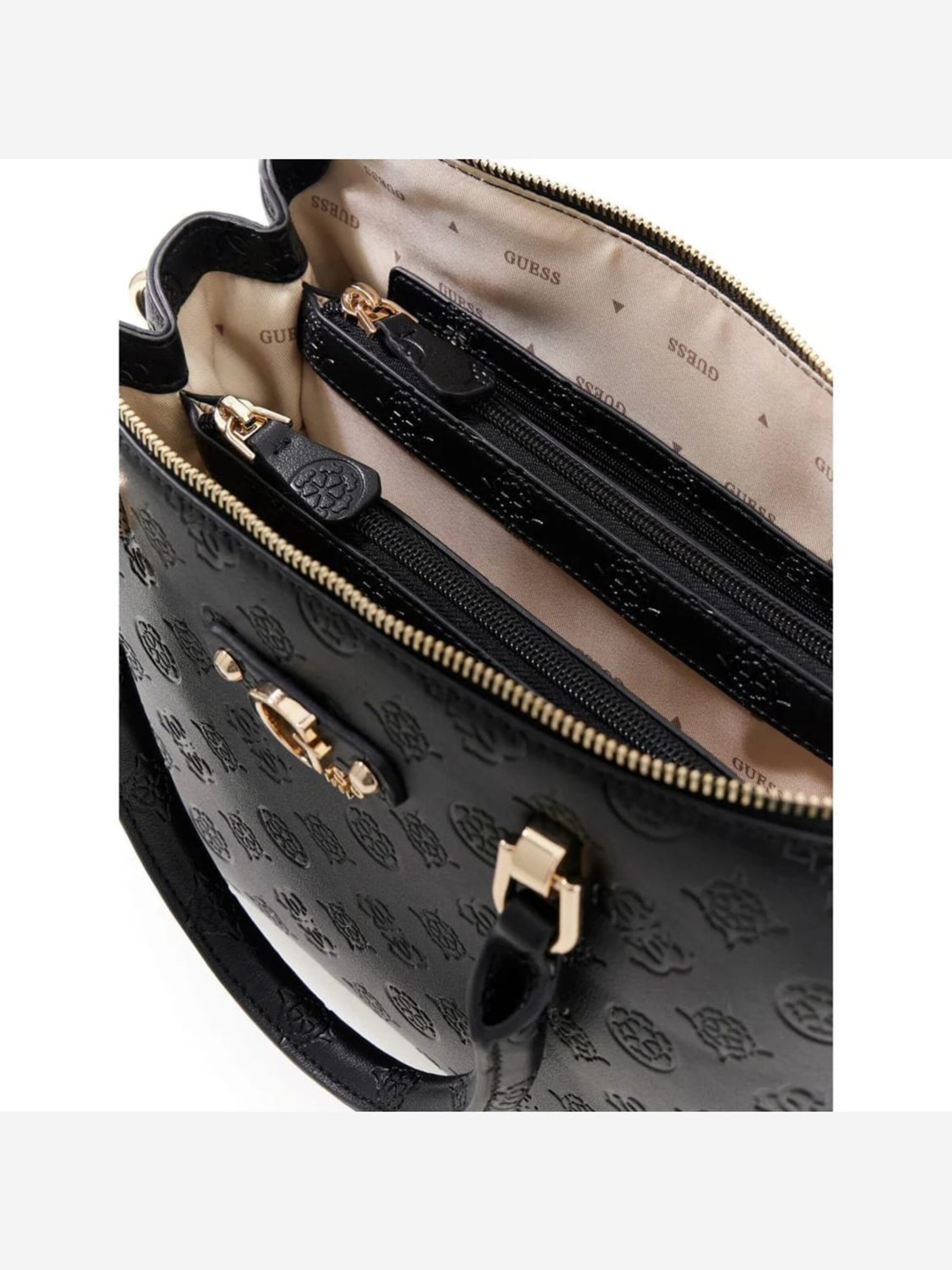 Sac à bandoulière 'Guess Sac Bandoulière Dita Dome Satchel Black Logo' GUESS en noir