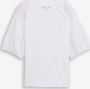 Tricou de la TOM TAILOR pe alb: față