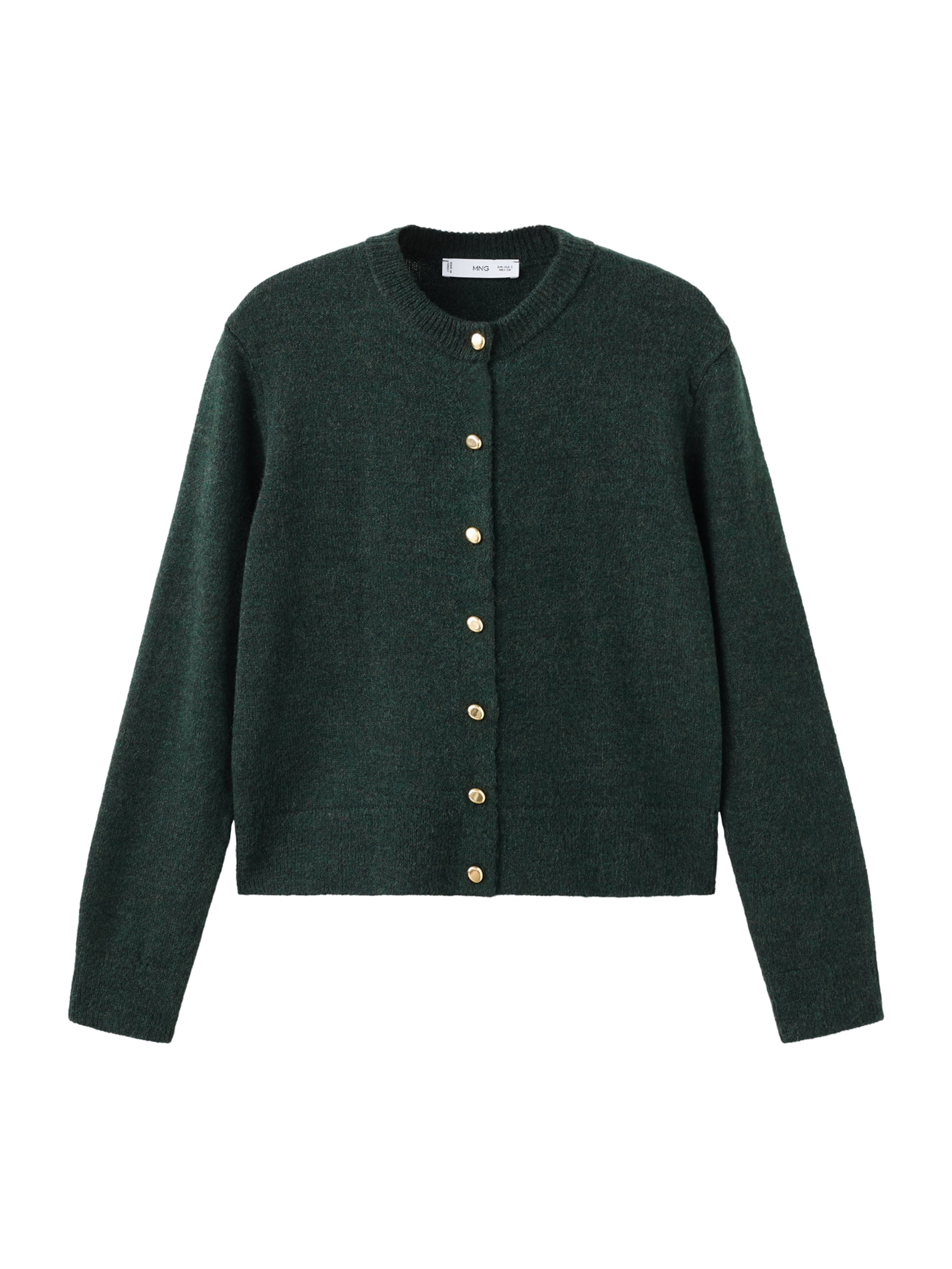 MANGO Kardigan 'Eliote' – zelená: přední strana