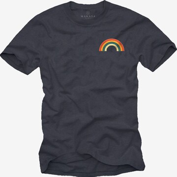 MAKAYA Shirt 'Rainbow' in Grey: front