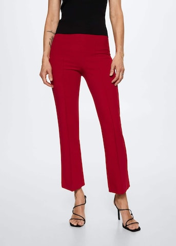 MANGO Regular Pleated Pants 'Kick' in Red: front