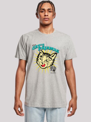 F4NT4STIC Shirt 'Puss N Boots The Cats Pajamas Vintage Art' in Grey: front