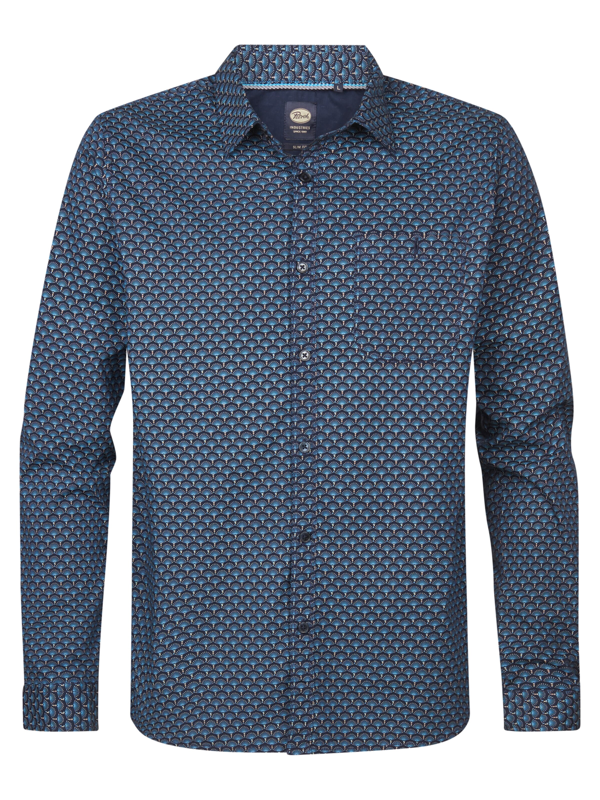 Petrol Industries Regular Fit Hemd in Blau: Vorderseite