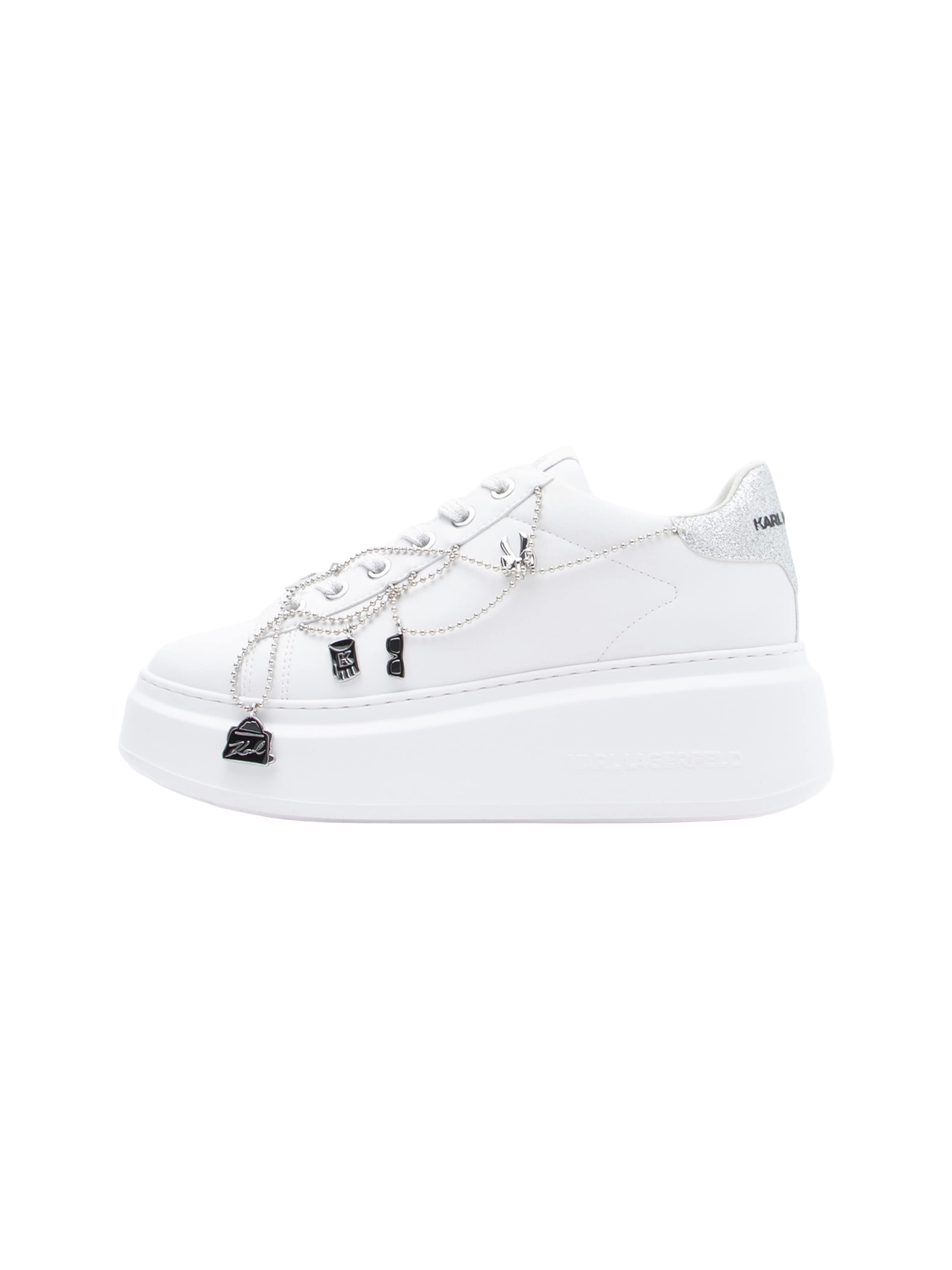 Sneaker low de la Karl Lagerfeld pe alb: față