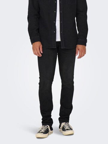 Only & Sons Slimfit Jeans 'LOOM' in Zwart