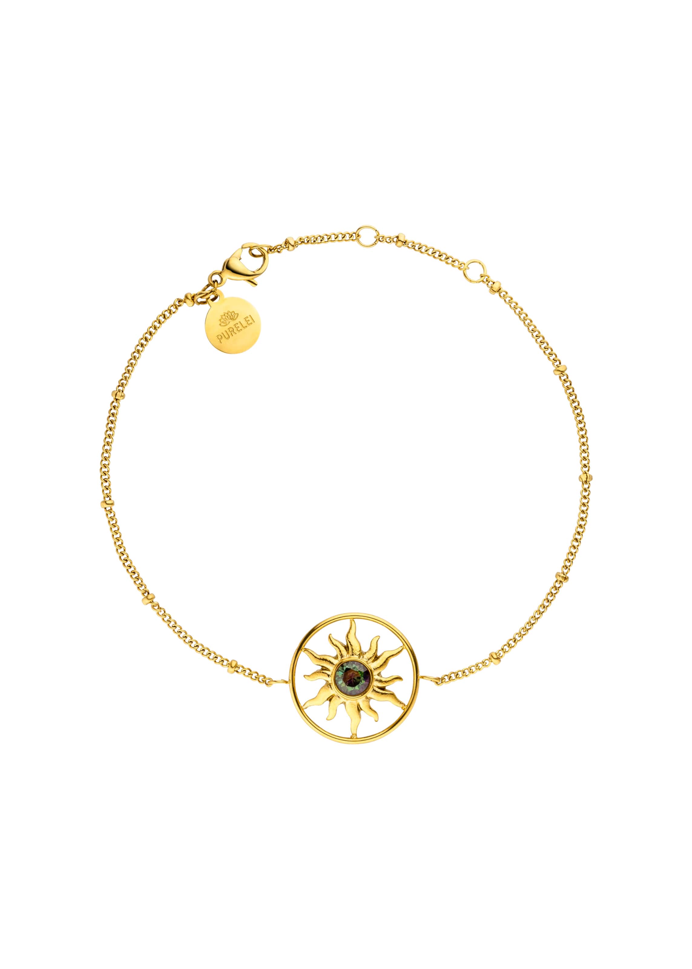 PURELEI Bracelet 'Luana Coin' in Gold: front