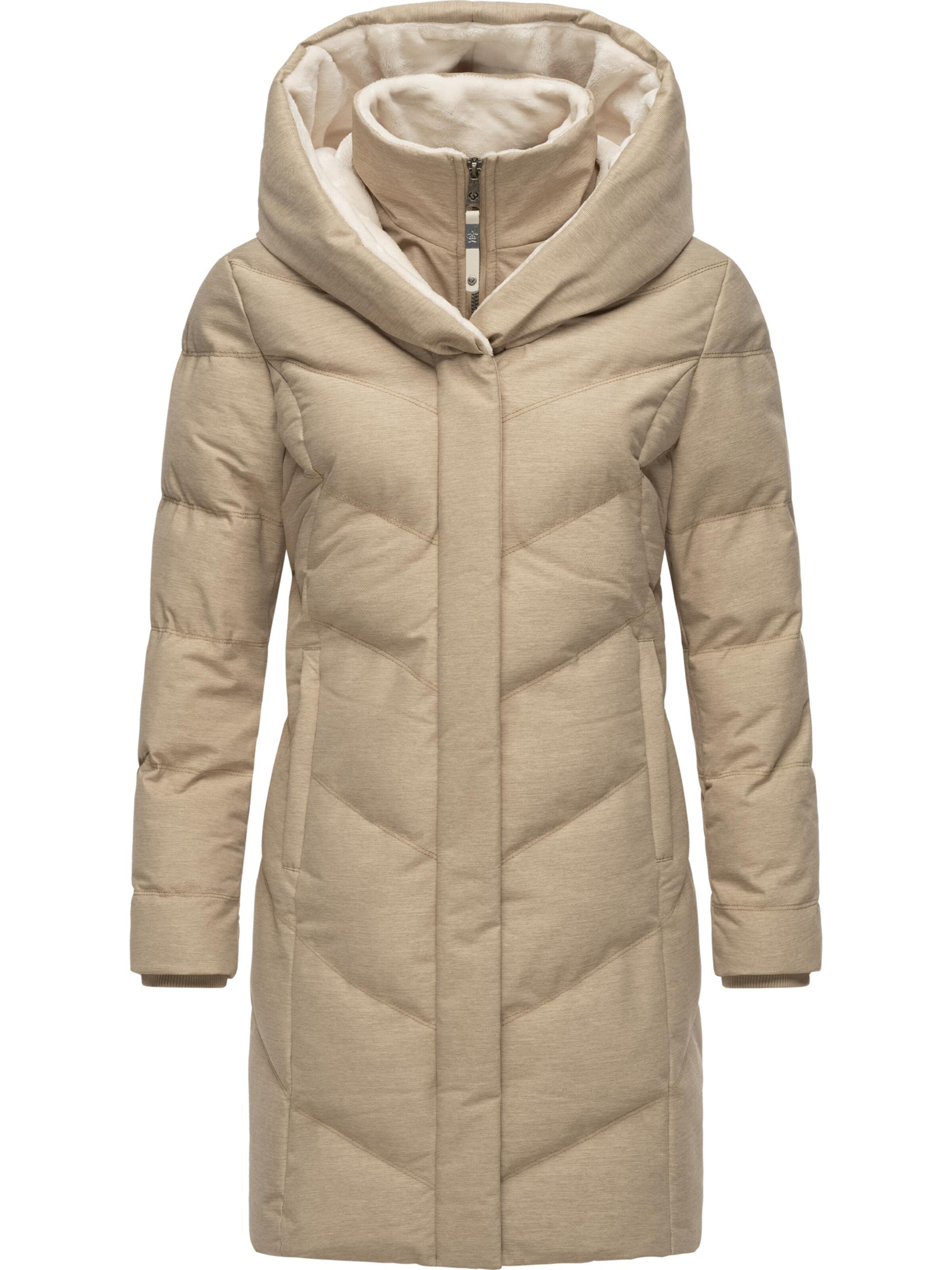 Ragwear Talvemantel 'Natalka', värv beež: eest vaates